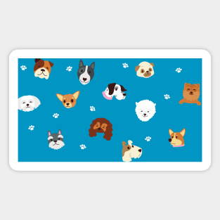 Cute Dog Pattern for Dog Lovers Magnet